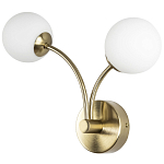 Бра с 2-мя круглыми плафонами из матового стекла Pearl Suspension Light Wall Lamp варинант исполнения - 1 | Loft Concept в Тюмени