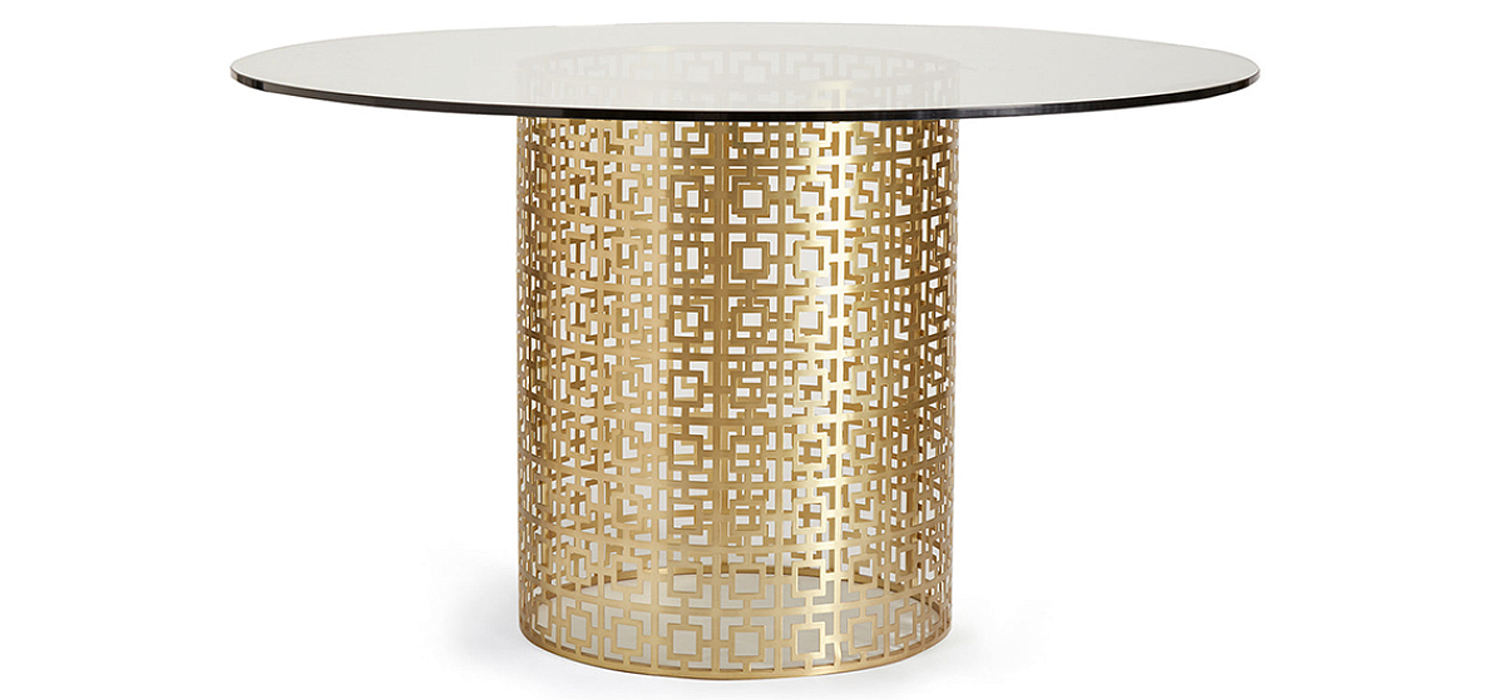Обеденный стол Jonathan Adler Nixon Dining Table столешница Стекло Обеденный стол Jonathan Adler Nixon Dining Table столешница Стекло - Loft-Concept в Тюмени