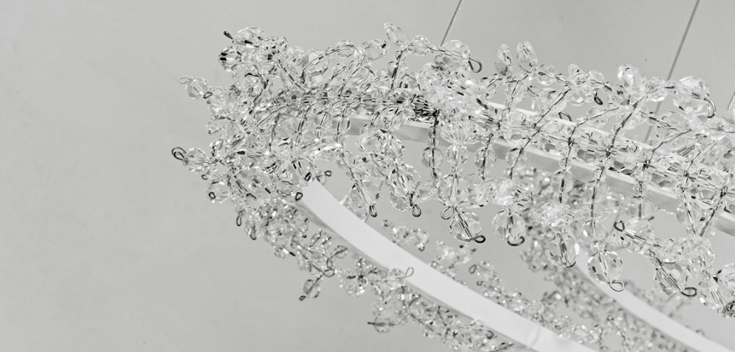 Люстра Crystal round chandelier 3 кольца Белый Люстра Crystal round chandelier 3 кольца Белый - Loft-Concept в Тюмени