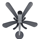 Вешалка серого цвета с 4-мя крючками из пластика Curves Hangers варинант исполнения - 2 | Loft Concept в Тюмени