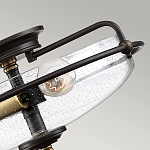 Потолочный светильник со стеклянным плафоном на изогнутых кронштейнах Quoizel  варинант исполнения - 6 | Loft Concept в Тюмени