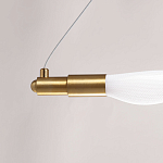 Люстра горизонтальная с волнистым белым плафоном Golden Swirl варинант исполнения - 9 | Loft Concept в Тюмени