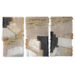 Триптих Геометрический гобелен бежевый Figurative Beige Wall Hangings варинант исполнения - 4 | Loft Concept в Тюмени