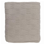 Плед из хлопка рельефной вязки бежево-серого цвета Waffle Comfort варинант исполнения - 4 | Loft Concept в Тюмени