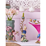 Подсвечник в образе попугая из фарфора с бронзовыми элементами Eden Garden варинант исполнения - 2 | Loft Concept в Тюмени