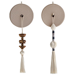 Аксессуар на стену диск с деревянными бусинами Wall Decor Thread Disc  варинант исполнения - 4 | Loft Concept в Тюмени