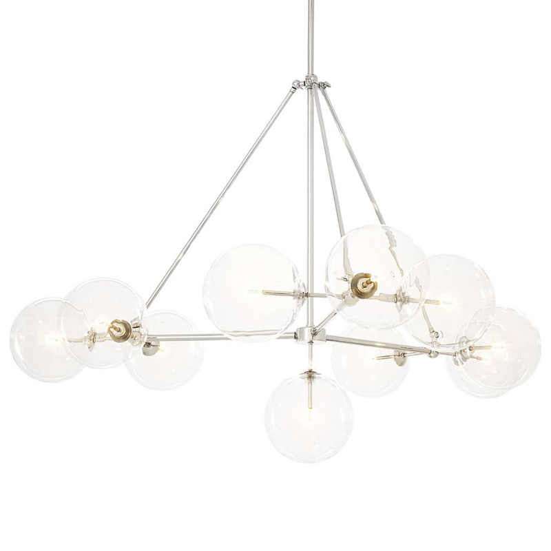 Люстра Chandelier Bermude Никель Прозрачное Стекло Люстра Chandelier Bermude Никель Прозрачное Стекло в Тюмени | Loft Concept