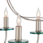 Люстра серебряного цвета с изогнутыми элементами каркаса Twisted Iron Chandelier варинант исполнения - 2 | Loft Concept в Тюмени