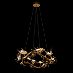 Люстра подвесная с прозрачными стеклянными птичками на ветвях Диаметр 80 см Serip Voa варинант исполнения - 5 | Loft Concept в Тюмени