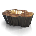 Кофейный стол Burl Exotic tree Coffee Table Black варинант исполнения - 1 | Loft Concept в Тюмени