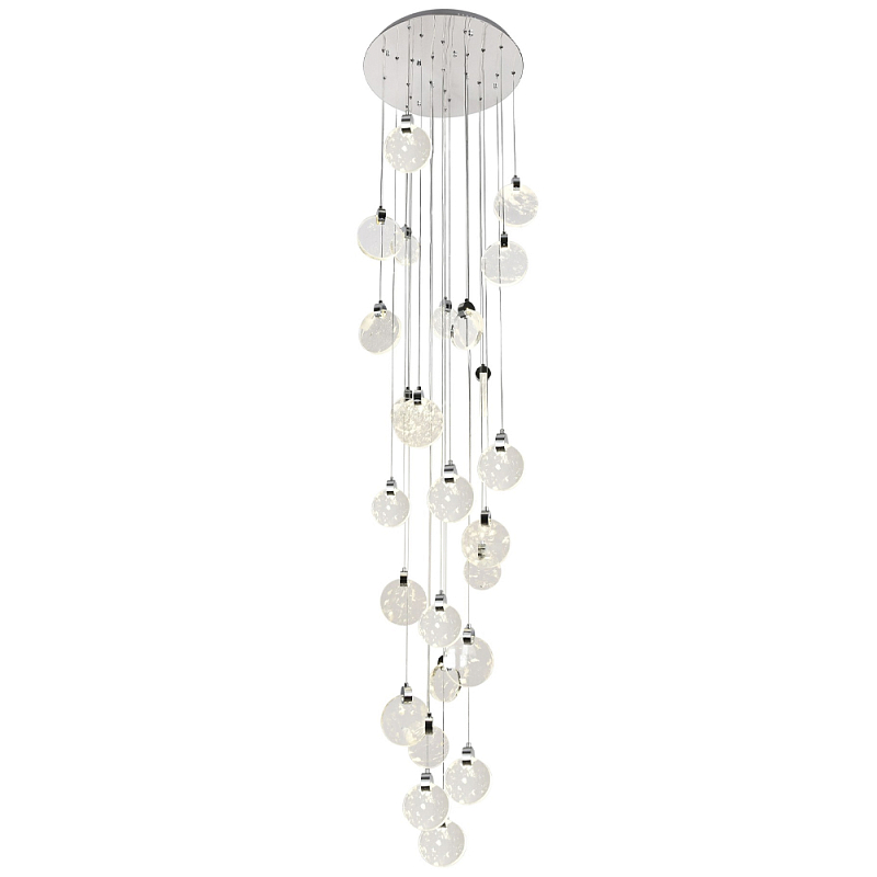 Каскадная люстра с плафонами в виде круглых пластин из хрусталя Esme Round Plates Chrome Chandelier 25 Хром Прозрачный Каскадная люстра с плафонами в виде круглых пластин из хрусталя Esme Round Plates Chrome Chandelier 25 Хром Прозрачный в Тюмени | Loft Concept