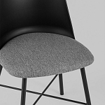 Стул из прочного пластика на металлическом основании Anora Black варинант исполнения - 7 | Loft Concept в Тюмени