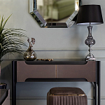 Настольная лампа с черным конусообразным абажуром Glass Flask варинант исполнения - 1 | Loft Concept в Тюмени