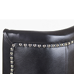 Кресло из натуральной кожи на 4-х деревянных ножках из массива бука Daniel Leather Armchair black варинант исполнения - 5 | Loft Concept в Тюмени