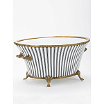 Кашпо Black white stripe варинант исполнения - 2 | Loft Concept в Тюмени