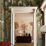 Обои ручная роспись Redwoods Sequoia on Sterling Silver gilded paper варинант исполнения - 2 | Loft Concept в Тюмени