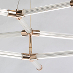 Люстра с геометрической конструкцией из вытянутых цилиндрических плафонов Hex Scaffold  варинант исполнения - 5 | Loft Concept в Тюмени