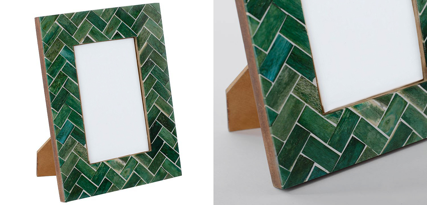 Фоторамка кость Green Indian Bone Inlay photo frame Фоторамка кость Green Indian Bone Inlay photo frame - Loft-Concept в Тюмени