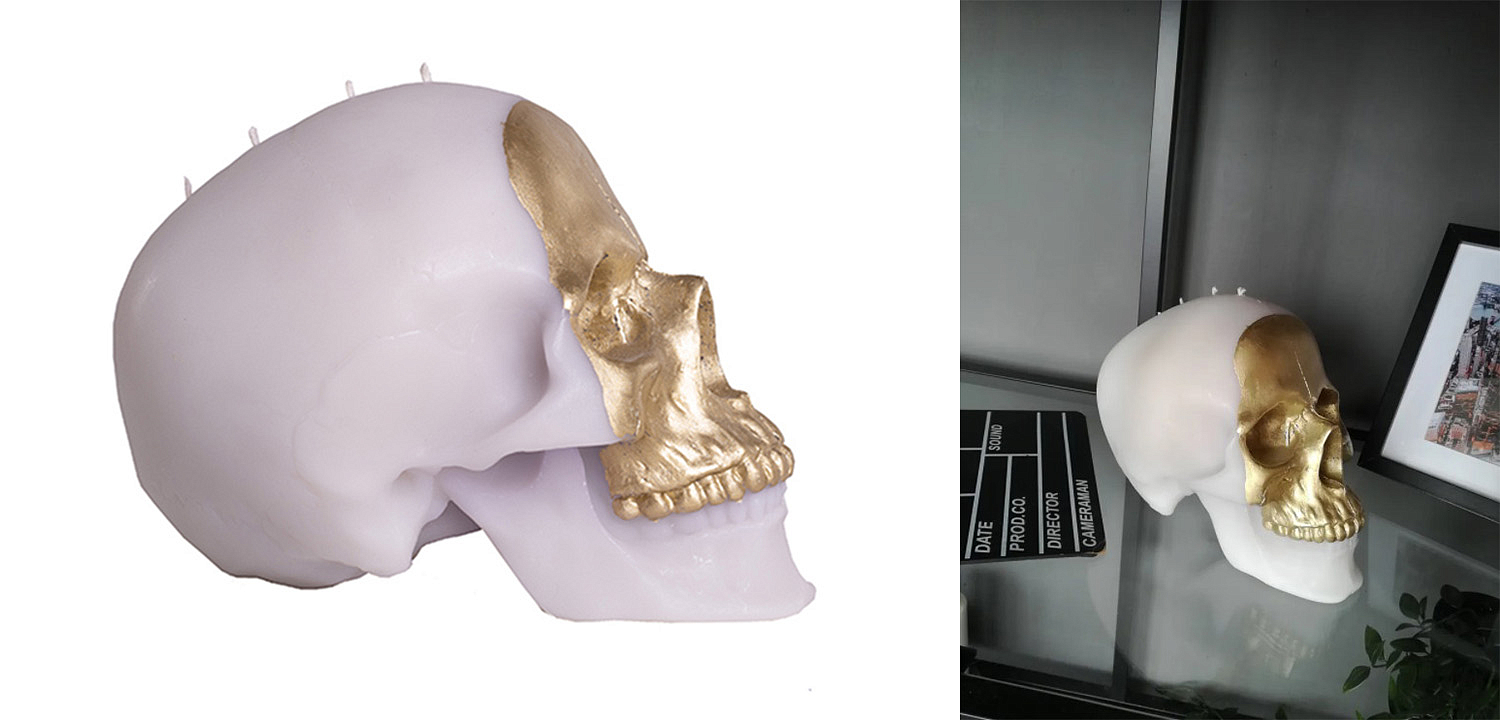 Свеча Gold Skull Свеча Gold Skull - Loft-Concept в Тюмени