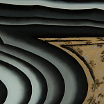 Дизайнерский комод с 4-мя дверцами в черно-золотых тонах Calista варинант исполнения - 1 | Loft Concept в Тюмени