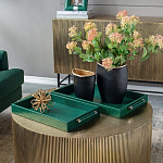 Комплект из двух прямоугольных подносов зеленого цвета Serpent варинант исполнения - 4 | Loft Concept в Тюмени