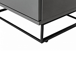 Стеллаж книжный цвета графит с 3-мя открытыми полками и дверкой Strict Lines варинант исполнения - 3 | Loft Concept в Тюмени