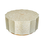 Стол кофейный с отделкой раковинами устриц Coastal Charm варинант исполнения - 2 | Loft Concept в Тюмени