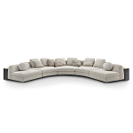 Большой угловой Диван California трансформер с приставными деревянными модулями   варинант исполнения - 1 | Loft Concept в Тюмени