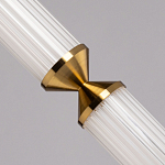 Подвесной светильник с двумя белыми рифлеными цилиндрическими плафонами Golden Swirl варинант исполнения - 7 | Loft Concept в Тюмени