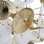 Люстра с белыми и золотистыми цветами Dahlia Flowers Lamp варинант исполнения - 5 | Loft Concept в Тюмени