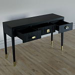 Дизайнерский Письменный стол Elsa Dreams Black с тремя ящиками варинант исполнения - 4 | Loft Concept в Тюмени