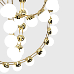 Люстра подвесная светодиодная с круглыми плафонами белого цвета PEARLS Suspension 39  варинант исполнения - 5 | Loft Concept в Тюмени