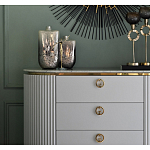 Комод белый овальный с мраморной столешницей Thoroughbass варинант исполнения - 3 | Loft Concept в Тюмени