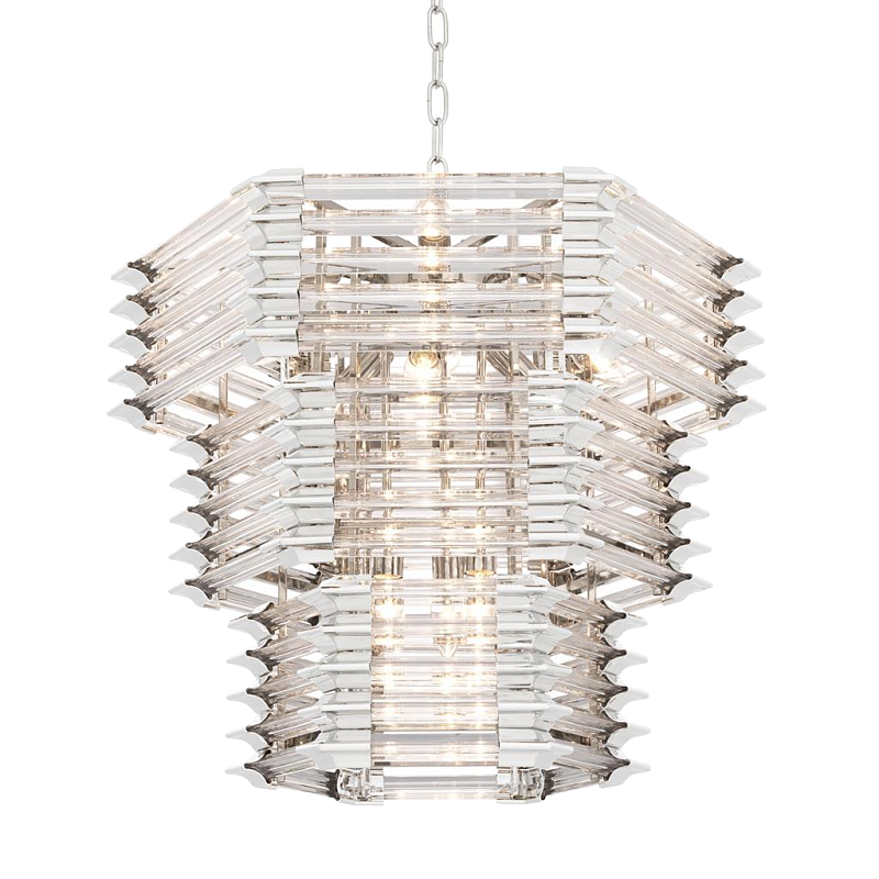 Люстра Chandelier Wren Никель Прозрачный (Transparent) Люстра Chandelier Wren Никель Прозрачный (Transparent) в Тюмени | Loft Concept
