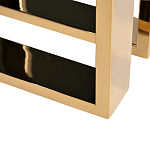 Столик журнальный квадратный с основанием в оттенках хром и золото Harmony Color and Shapes варинант исполнения - 3 | Loft Concept в Тюмени