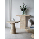 Столик приставной с квадратной столешницей Textured Cream Table варинант исполнения - 7 | Loft Concept в Тюмени