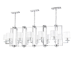 Люстра прямоугольной формы с 12-ю цилиндрическими плафонами из стекла Laurent варинант исполнения - 3 | Loft Concept в Тюмени