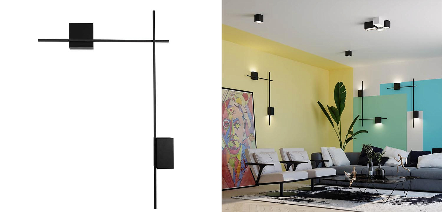 Бра Blocks Wall Light Black Angle Бра Blocks Wall Light Black Angle - Loft-Concept в Тюмени