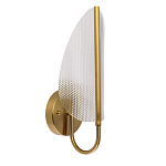 Бра с изогнутым рельефным плафоном Textured Glass варинант исполнения - 1 | Loft Concept в Тюмени