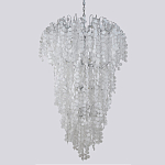 Люстра с прозрачными и белыми подвесками в виде лепестков FAIRYTREE Light варинант исполнения - 1 | Loft Concept в Тюмени