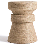 Приставной стол с отделкой из джута Juti D35 см варинант исполнения - 2 | Loft Concept в Тюмени