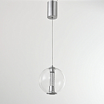 Подвесной светильник с плафоном в форме шара Inner Gleam Orb silver варинант исполнения - 9 | Loft Concept в Тюмени