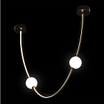 Подвесной светильник в форме дуги с белыми шарообразными плафонами Flos Wireline Lighting варинант исполнения - 1 | Loft Concept в Тюмени