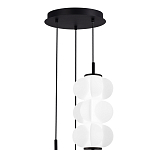 Люстра светодиодная каскадная с 3-мя белыми воздушными плафонами Glowing Cloud варинант исполнения - 5 | Loft Concept в Тюмени