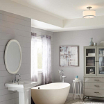 Потолочный светильник с цилиндрическим плафоомн из опалового матового стекла с металлическим обручем Feiss варинант исполнения - 5 | Loft Concept в Тюмени