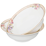 Сервиз столовый из фарфора белый с цветочным принтом на 6 персон 23 предмета Flower Porcelain Collection варинант исполнения - 1 | Loft Concept в Тюмени