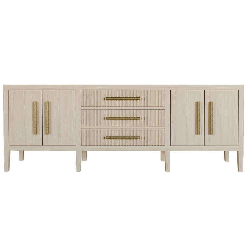 Большая VT-тумба Primo шпон Светлый дуб Древесина Золотой в Тюмени | Loft Concept 