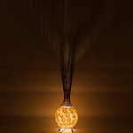 Торшер из перламутра на металлическом каркасе Indonesian Comet варинант исполнения - 4 | Loft Concept в Тюмени