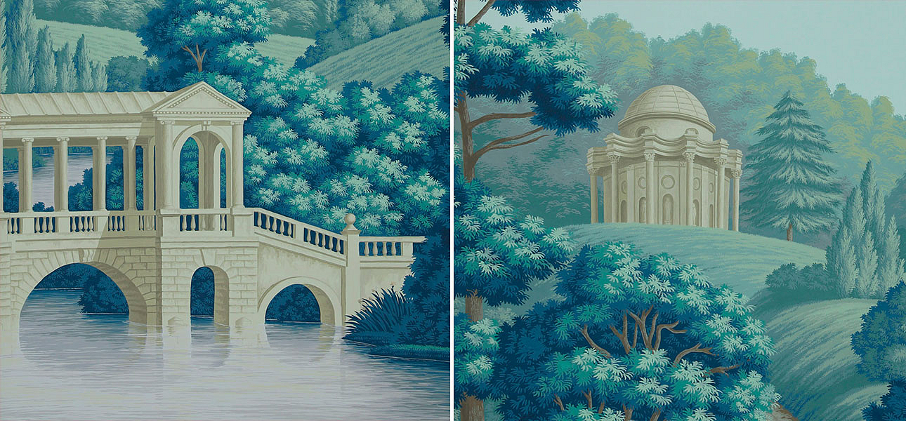 Обои ручная роспись English Landscape Special Colourway on scenic paper Обои ручная роспись English Landscape Special Colourway on scenic paper - Loft-Concept в Тюмени