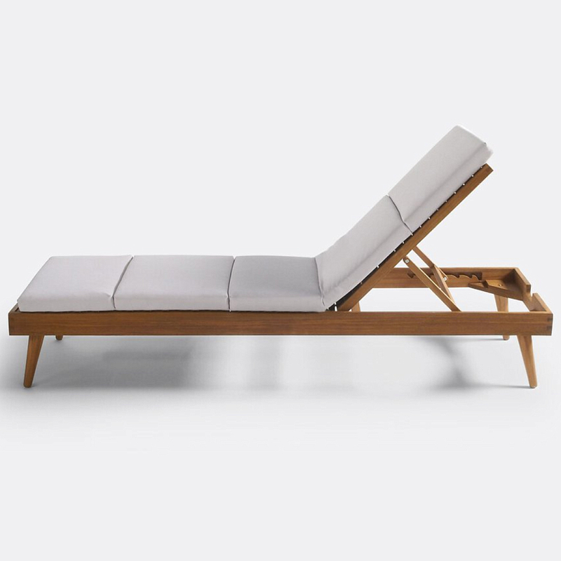 Шезлонг из эвкалипта Madara Серый Коричневый в Тюмени | Loft Concept 